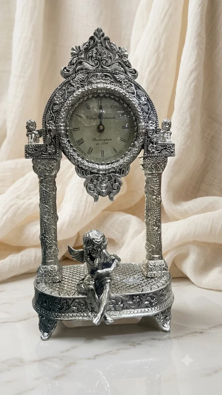Raising — cherub pillar clock